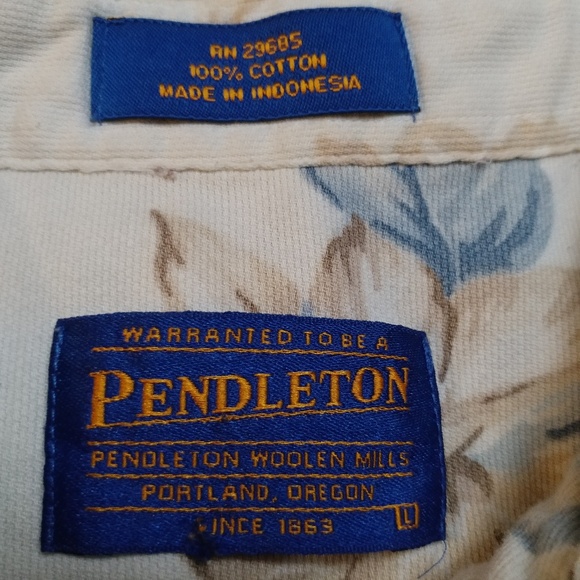 Rare Hawaiian Print Pendleton Button Up Shirt - Picture 3 of 5